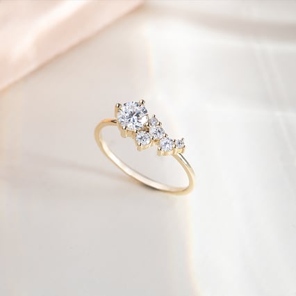 Cluster prsteň s lab-grown diamantmi Sava