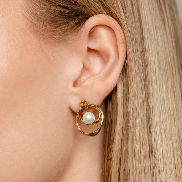 Perlové náušnice zo striebra Thalia 163923