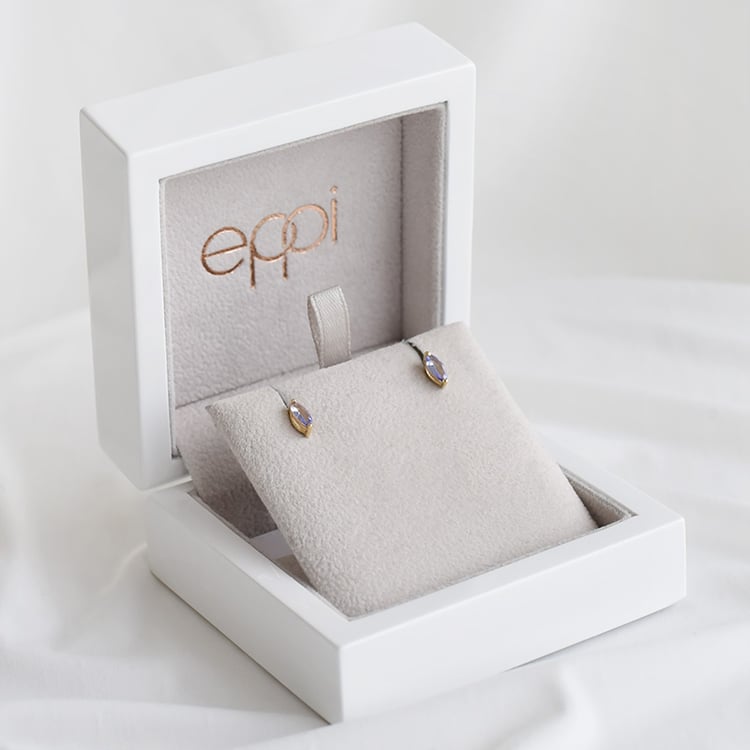 Pozlatené náušnice s tanzanity 92193