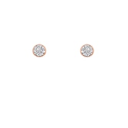 Minimalistické bezel náušnice s lab-grown diamantmi Viosa