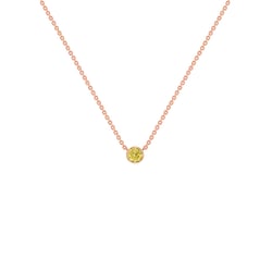 Minimalistický náhrdelník so žltým diamantom Vieny