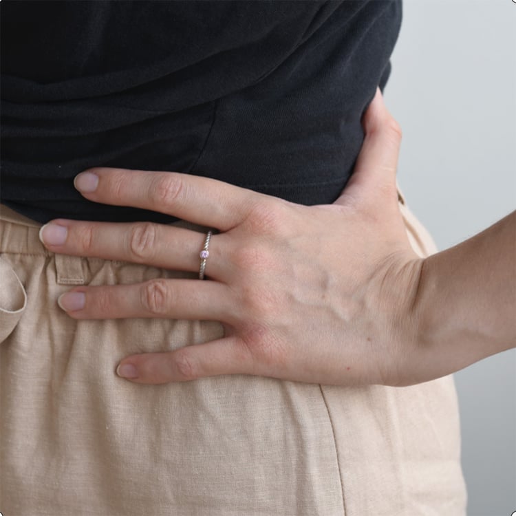 Prsteň s ružovým zafírom 65285