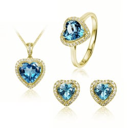 Zlatý topásový set šperkov Amisha