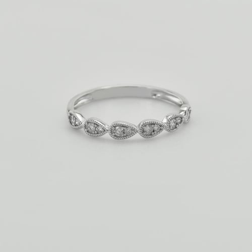 Strieborný eternity prsteň s lab-grown diamantmi Ebba