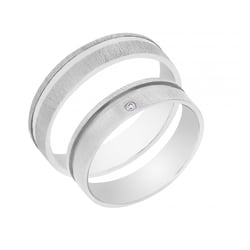 Zlaté svadobné obrúčky s diamantom Lerly