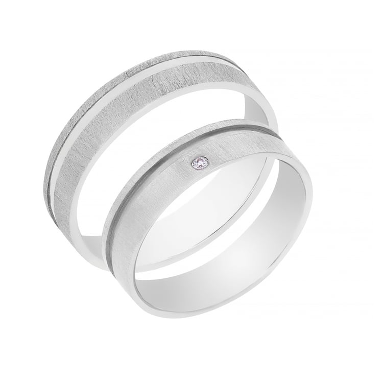 Zlaté svadobné obrúčky s diamantom Lerly