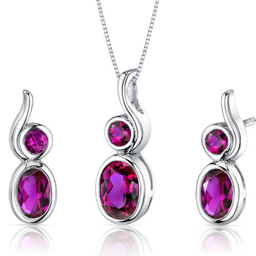 Strieborná rubínová kolekcia Beltania