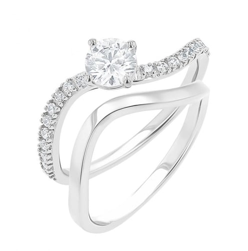 Romantický zásnubný set prsteňov s diamantmi Meda