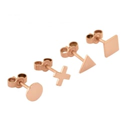 Zlaté geometrické mix &amp; match náušnice Aliz