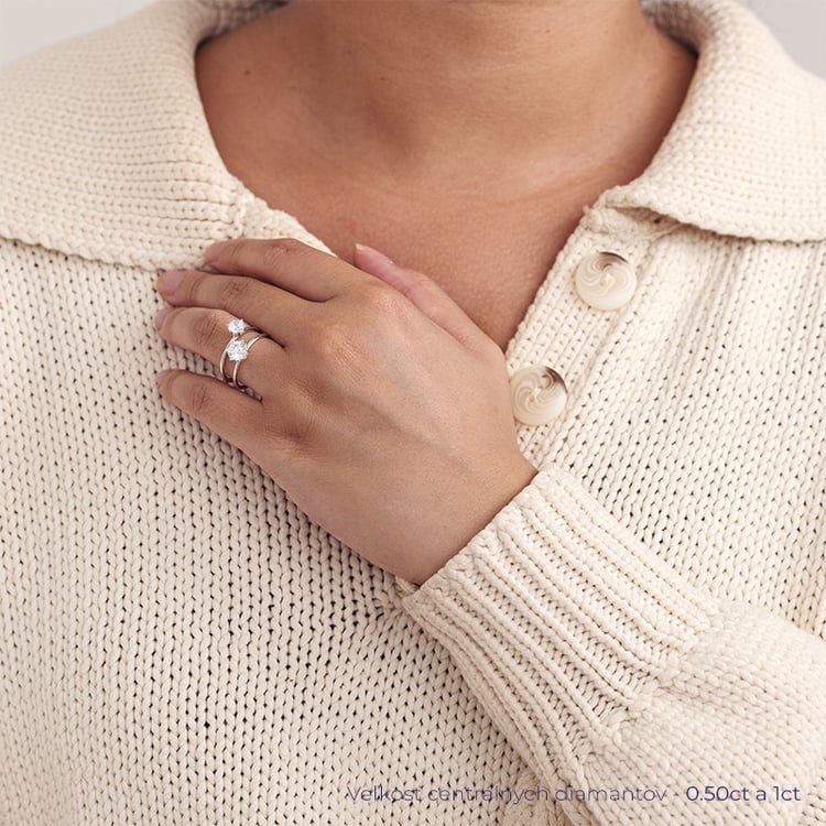 Zdobený zásnubný prsteň s diamantmi Juana 129184