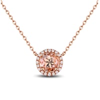 Náhrdelník s 1.5ct morganitom a diamantmi Parviz