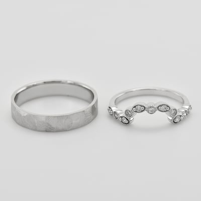 Set platinových svadobných obrúčok