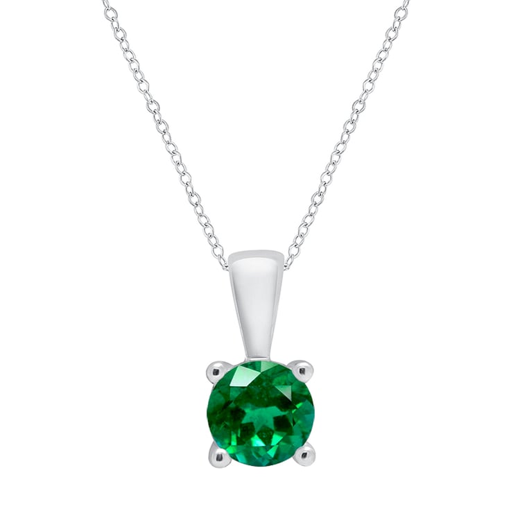 Strieborný prívesok so smaragdom s výberom veľkosti Odessa 122327