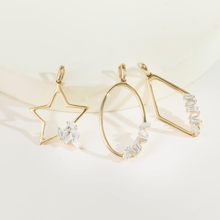 Zlatý prívesok s lab-grown diamantom 164944