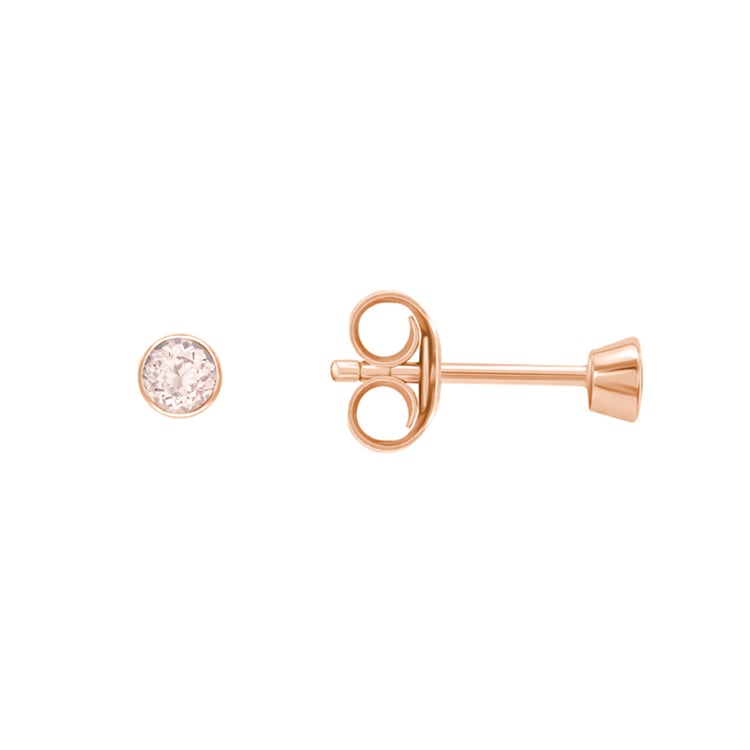 Strieborné minimalistické bezel náušnice s morganitmi Viosa 102967