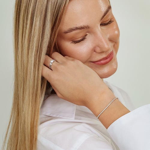Tenisový náramok s lab-grown diamantmi Lea
