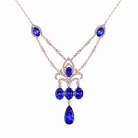 Tanzanitový náhrdelník plný diamantov Ranies