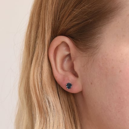 Zlaté náušnice s okrúhlymi topásmi Frey