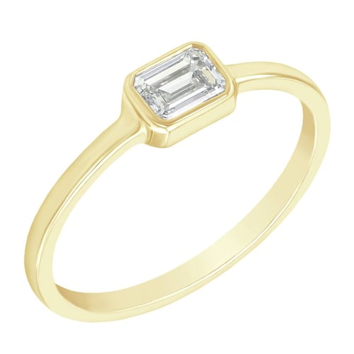 Zásnubný prsteň s emerald diamantom Simra