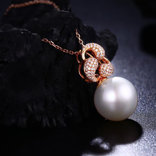 Zlatý perlový náhrdelník 10301