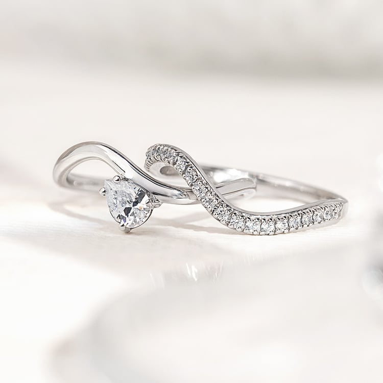 Romantický zásnubný set prsteňov s lab-grown diamantmi 156532