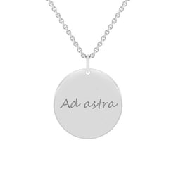 Strieborný prívesok s obojstranným gravírom Jannym