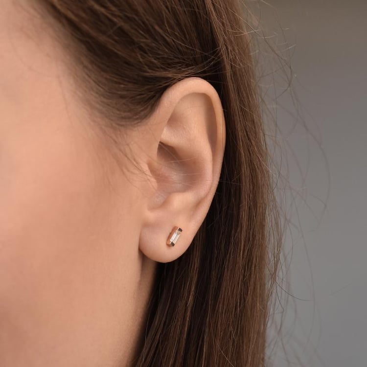 Náušnice z ružového zlata 35910