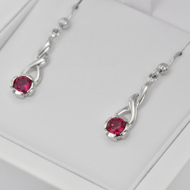 Rubínové náušnice 22465