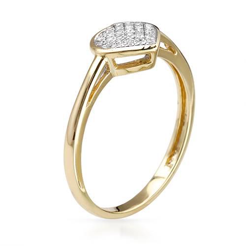 Zlatý prsteň s diamantmi 53277