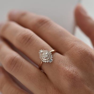 Prsteň s moissanitom