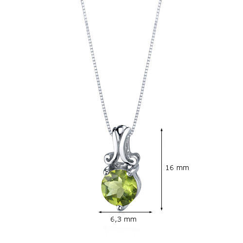 Elegantný náhrdelník s olivínom Graelin 5991