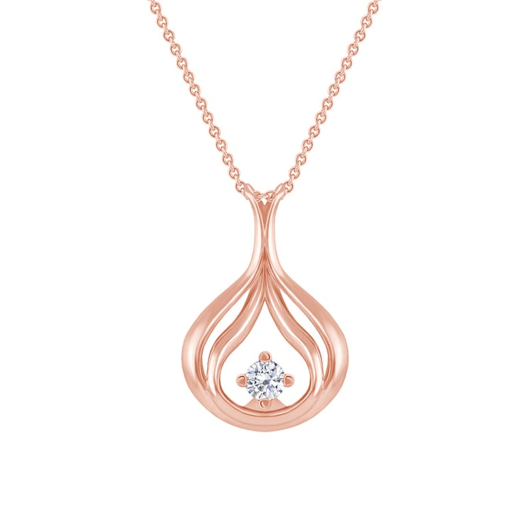 Elegantný zlatý náhrdelník s diamantom 39339