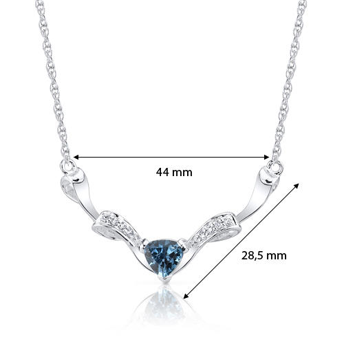 Elegantný strieborný náhrdelník zdobený topásom Cerdwin 5463