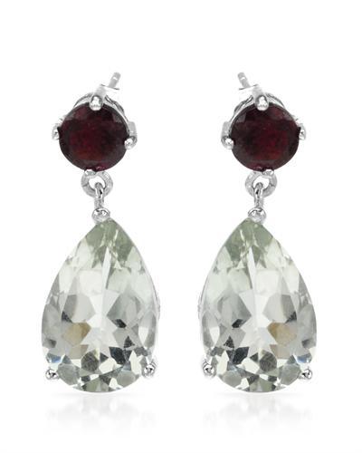 Ametystové strieborné náušnice