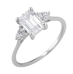 Rozvodový prsteň s emerald diamantom Aran