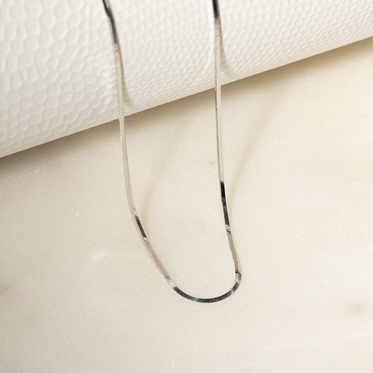 Snake retiazka 45 cm z 14k bieleho zlata 135364