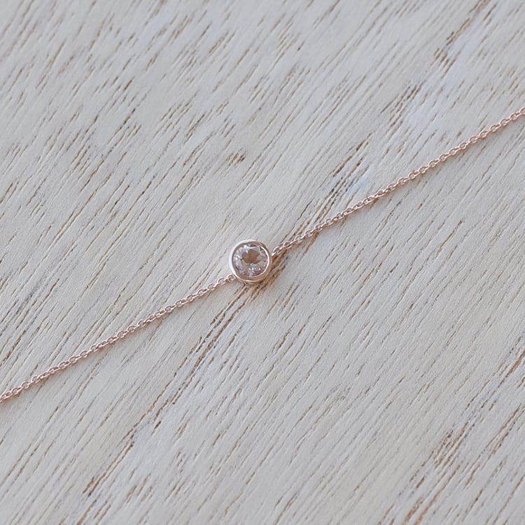 Strieborný náramok s morganitom Rollie 103220