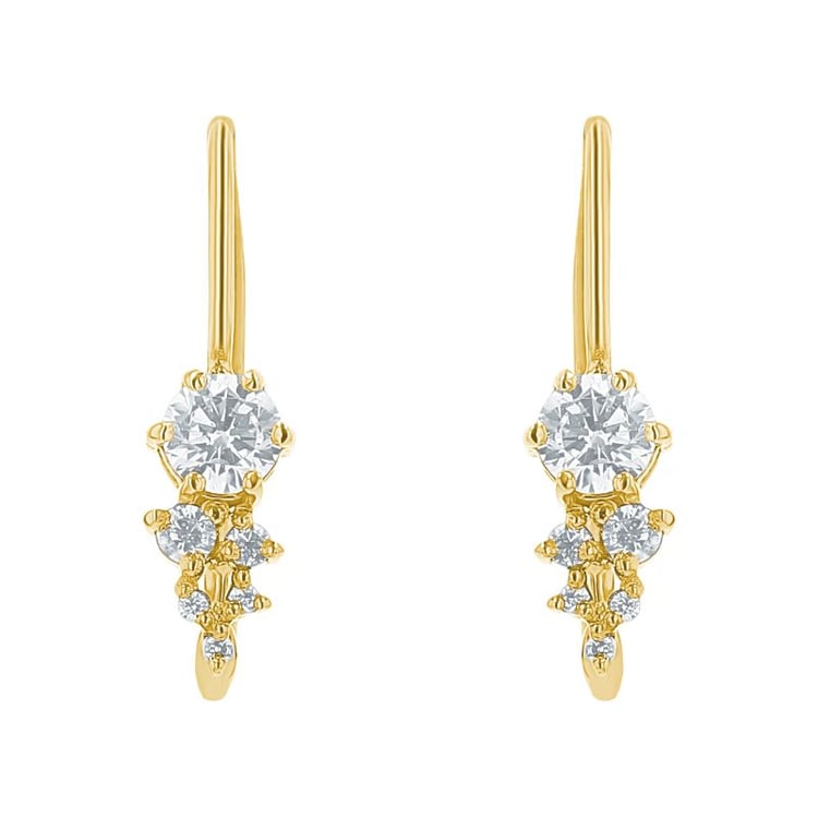 Cluster náušnice s diamantmi Lina