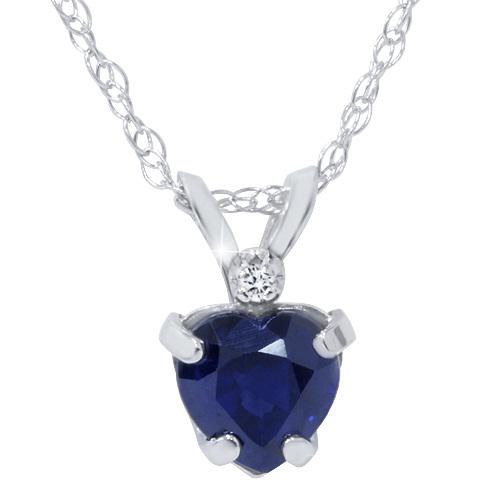 Zlatý náhrdelník so zafírom a diamantom