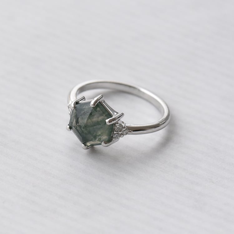 Prsteň se mechovým achátom 71506