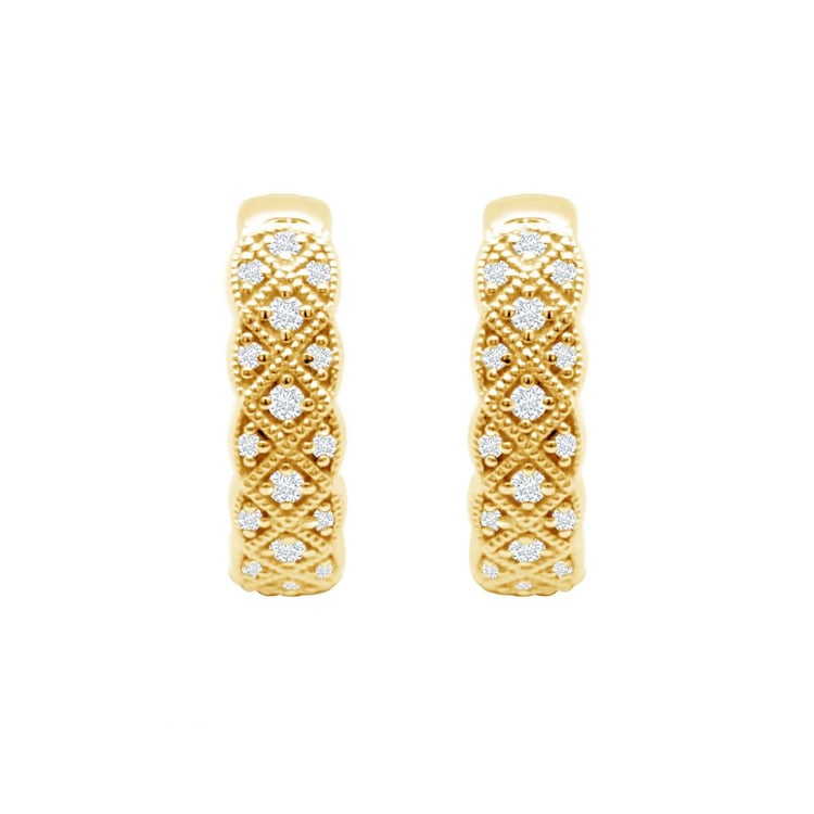 Zlaté kruhové náušnice s diamantmi Laura 160932