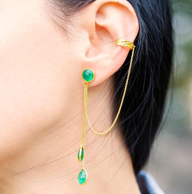 Pozlatené náušnice Alanie 6778