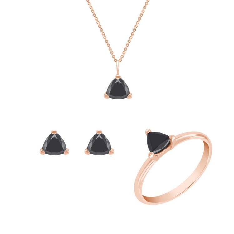 Zlatá kolekcia šperkov s trillion diamantmi 37819