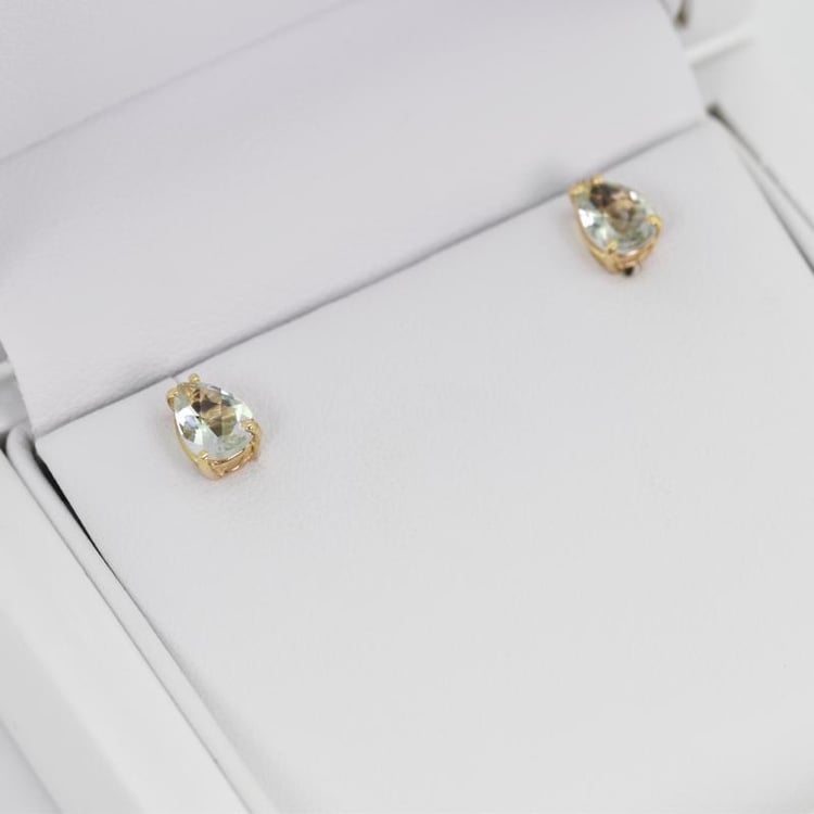 Zlaté ametystové náušnice 20262