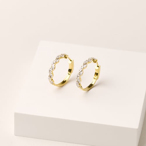Elegantné náušnice zo zlata s lab-grown diamantmi Anila