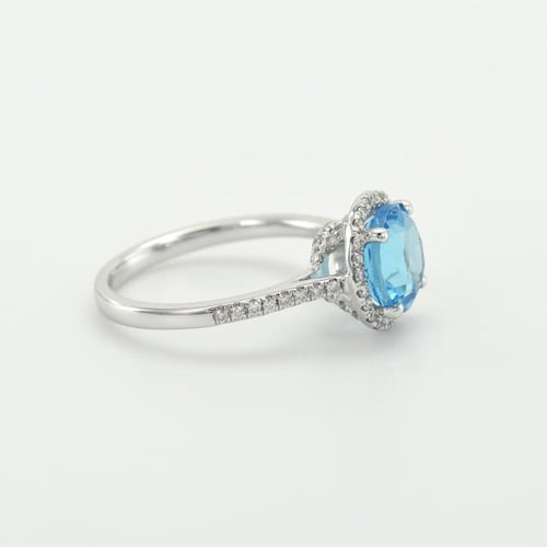 Zlatý prsteň s 2.75ct topásom a diamantmi Dulia