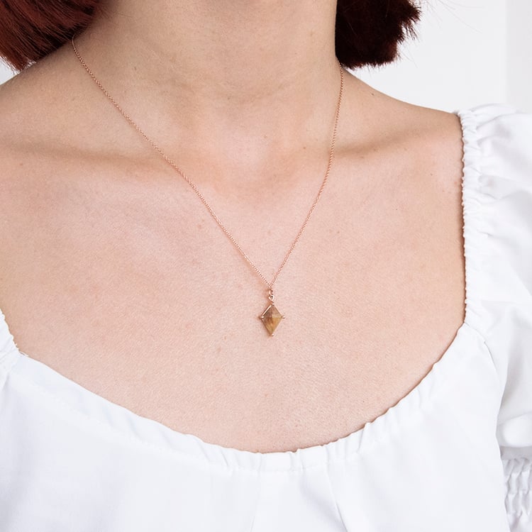 Zlatý prívesok s kite salt and pepper diamantom Leia 109886