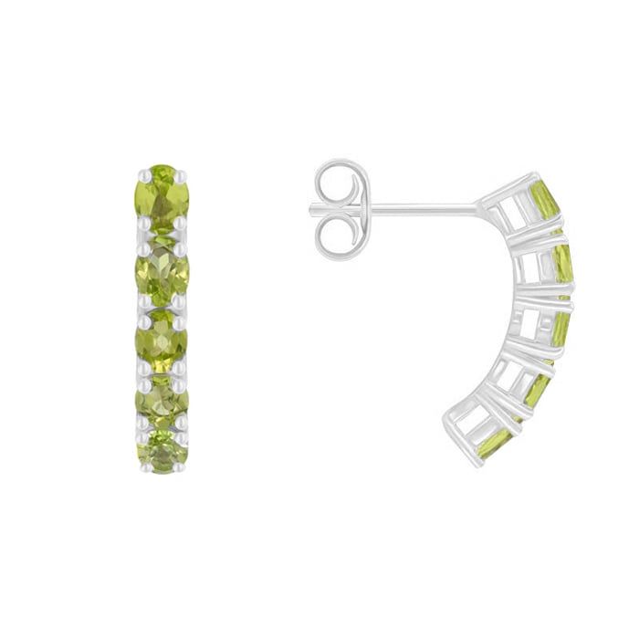 Strieborné náušnice s olivínom