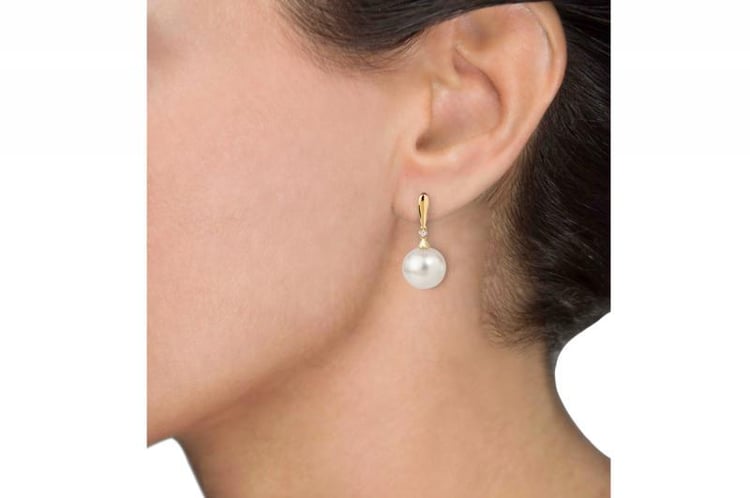 Zlaté perlové náušnice 13523