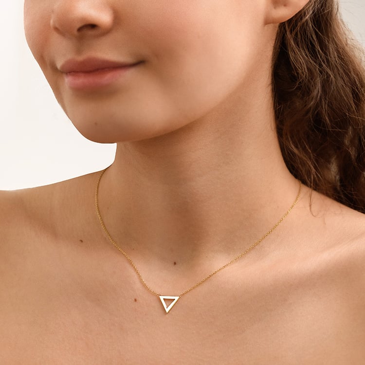 Zlatý náhrdelník v tvare trojuholníka AirTriangle 153121